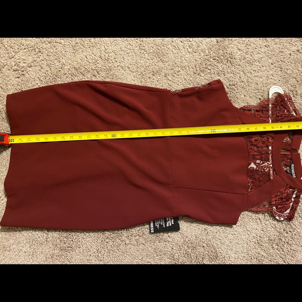 Express Burgundy Midi Dress